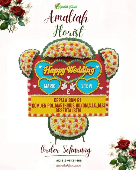 Papan Bunga Pernikahan Marunggi
